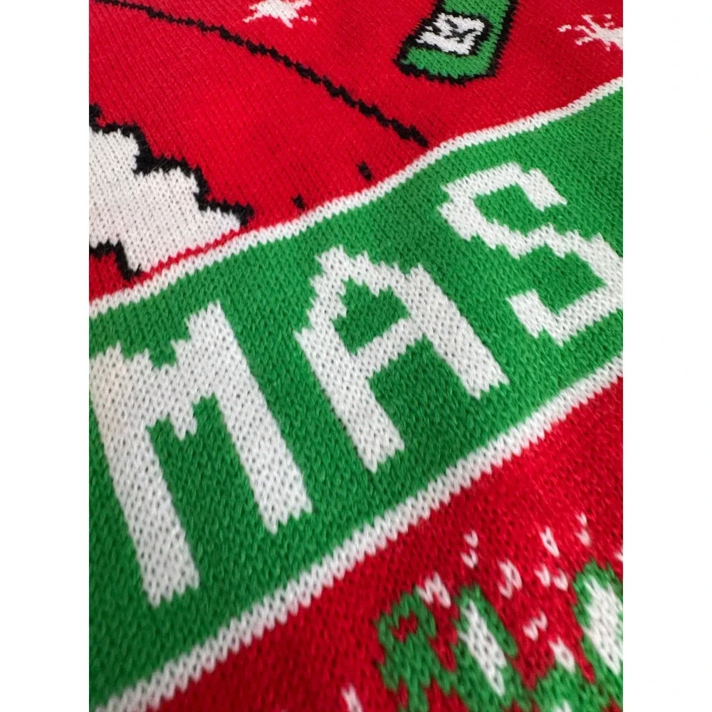 Rick and Morty Merry Rickmas Ugly Christmas Sweater Adult XL Red‎ NWOT